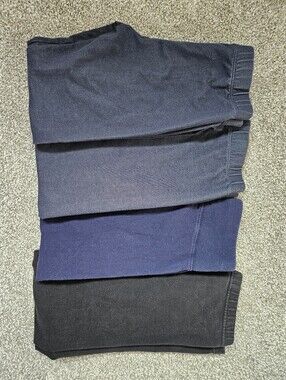4 Leggings Jeggings Girls 7-8/med Justice Sears Blue Black Stretchy